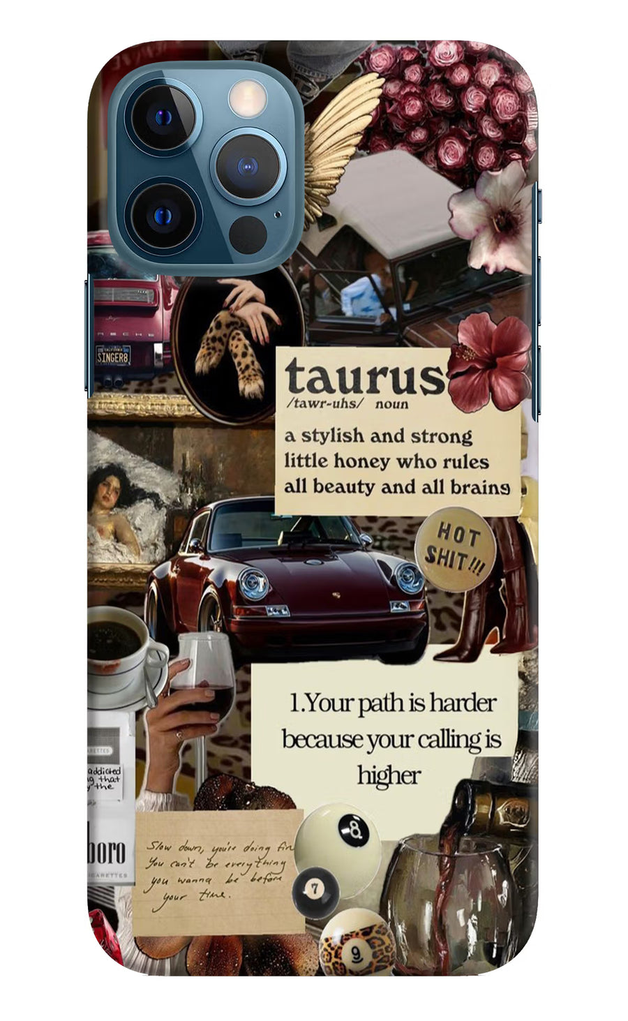 Taurus Zodiac iPhone 12 Pro Back Cover, Hard case