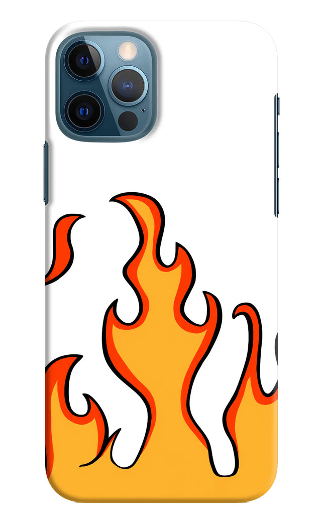 Fired Up – White iPhone 12 Pro Hard Case Back Cover by Casekaro