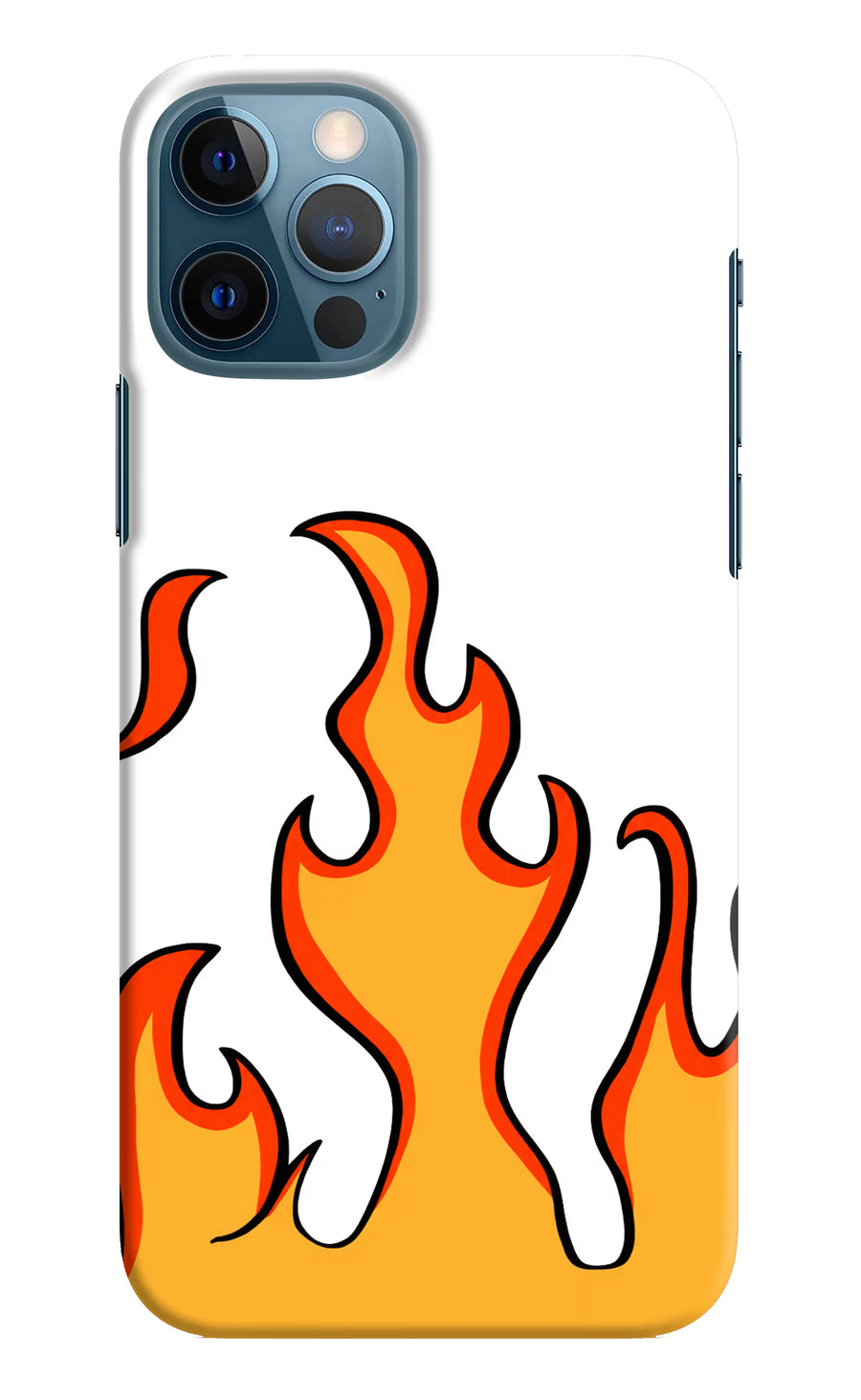 Fired Up – White iPhone 12 Pro Back Cover, Hard case