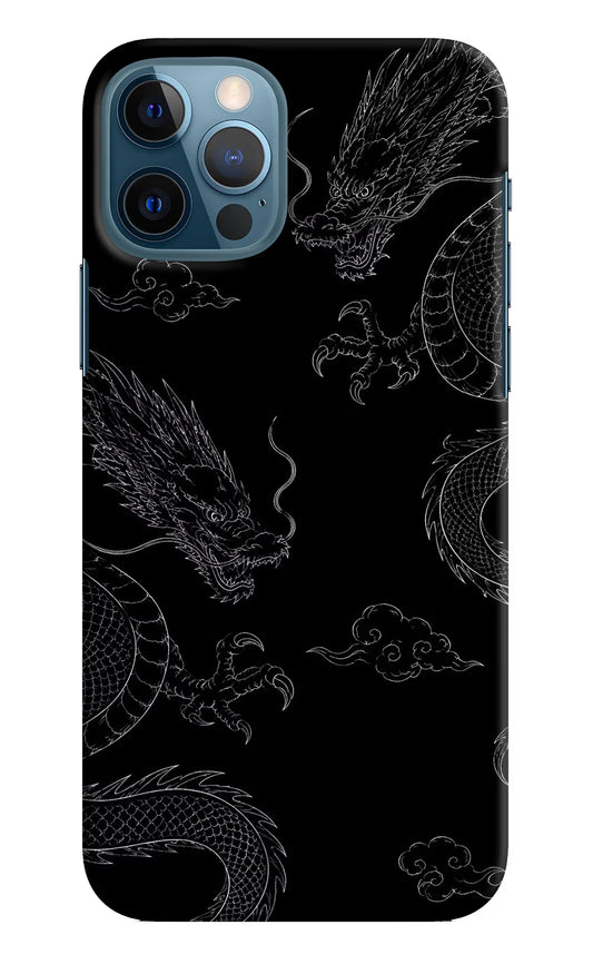 Twin Dragons iPhone 12 Pro Hard Case Back Cover by Casekaro