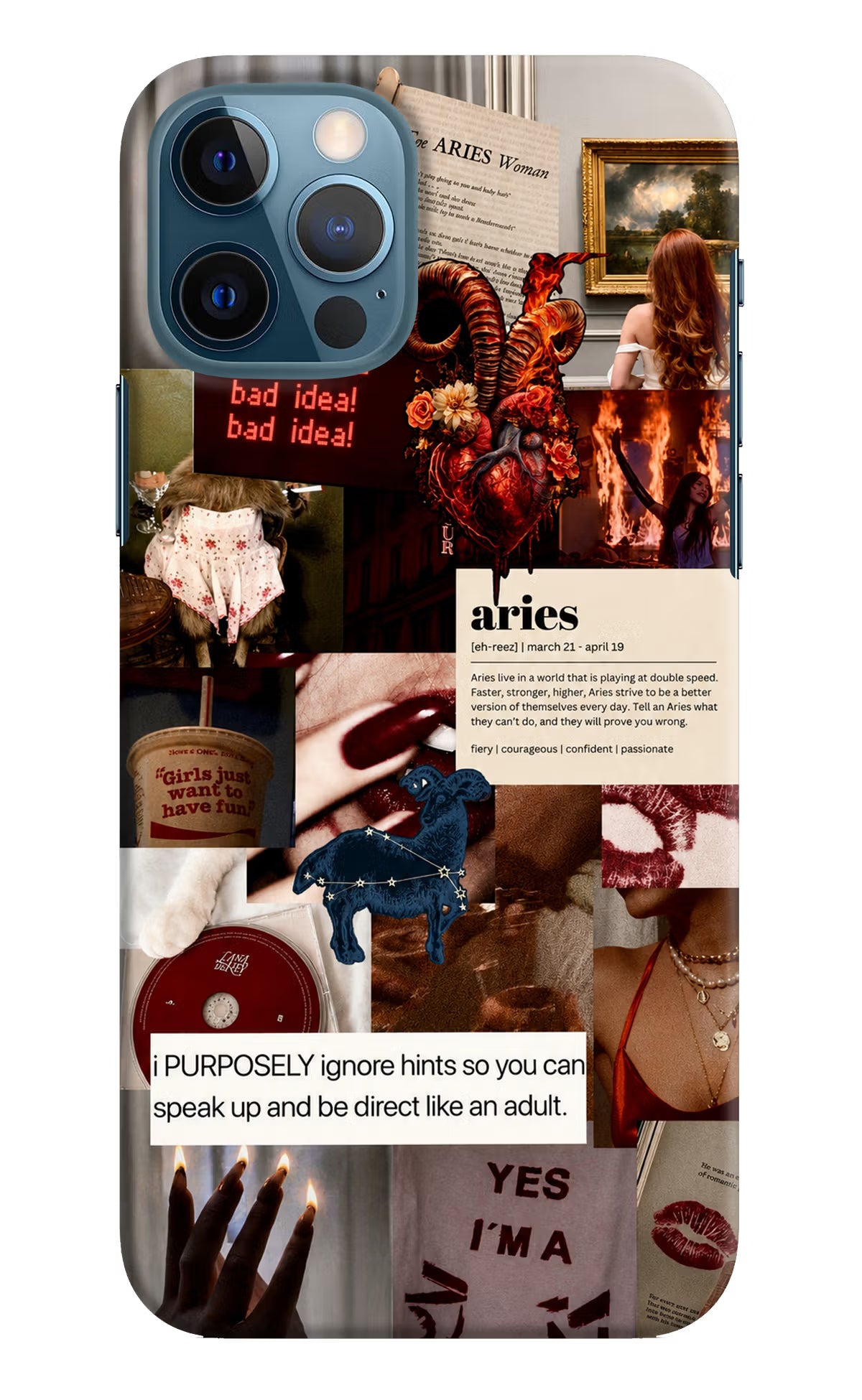 Zodiac Aries iPhone 12 Pro Back Cover