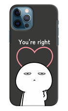 You're Right iPhone 12 Pro Hard Case Back Cover by Casekaro