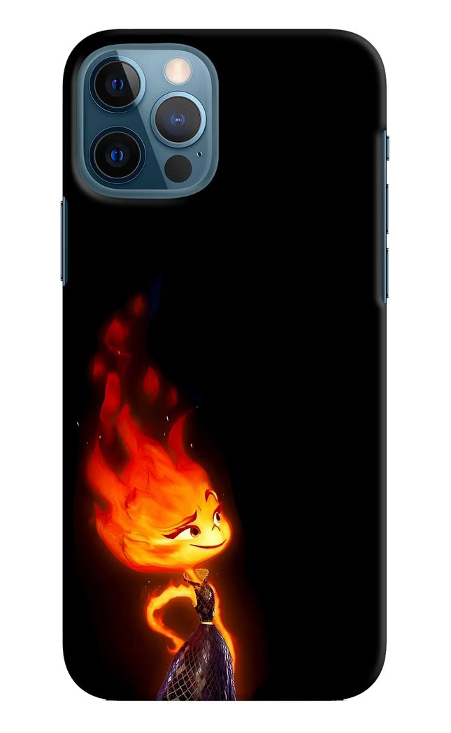 Ember Flame iPhone 12 Pro Hard Case Back Cover by Casekaro