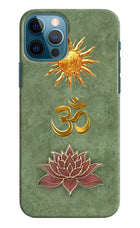 Om & Lotus iPhone 12 Pro Back Cover