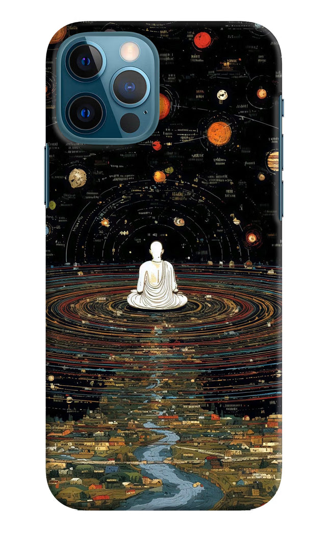Space Monk iPhone 12 Pro Hard Case Back Cover by Casekaro