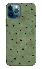 Green Stars iPhone 12 Pro Hard Case Back Cover by Casekaro