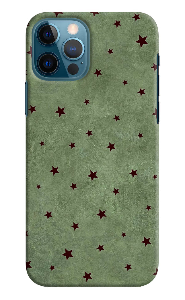 Green Stars iPhone 12 Pro Hard Case Back Cover by Casekaro
