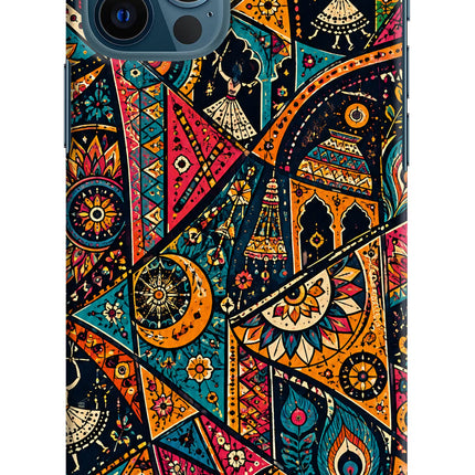 Folk Print iPhone 12 Pro Back Cover