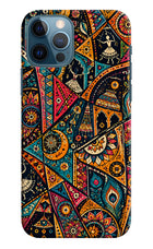 Folk Print iPhone 12 Pro Back Cover