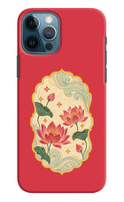 Pink Lotus iPhone 12 Pro Hard Case Back Cover by Casekaro