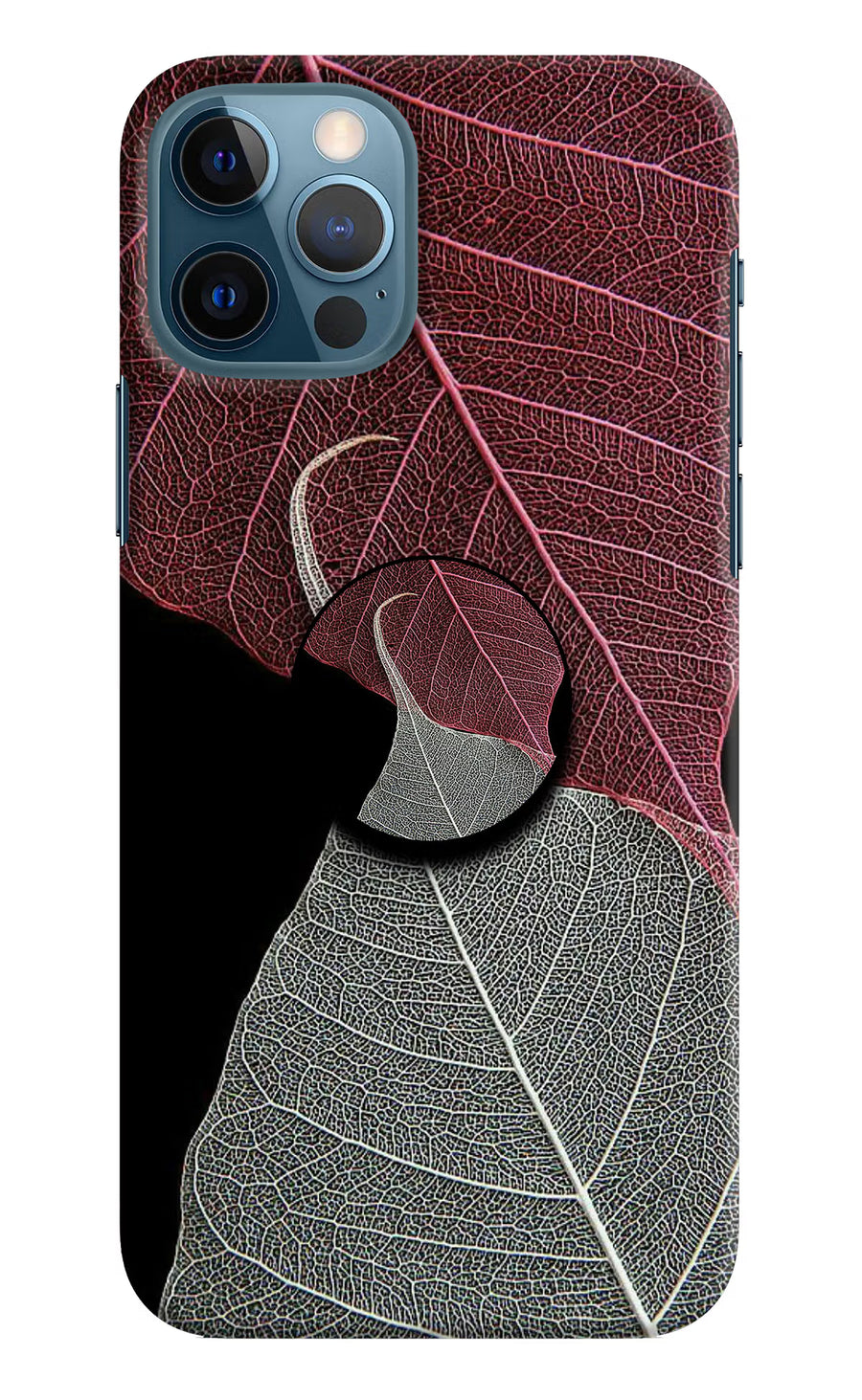 Leaf Pattern iPhone 12 Pro Pop Case, Hard case