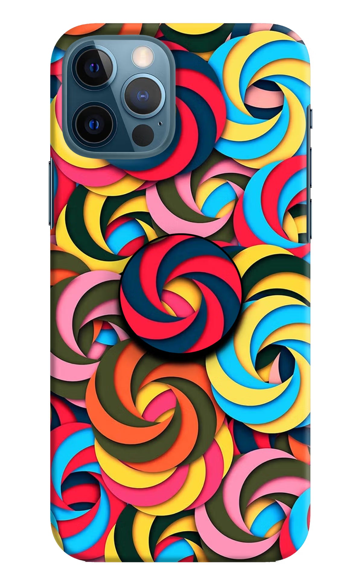 Spiral Pattern iPhone 12 Pro Pop Case by Casekaro