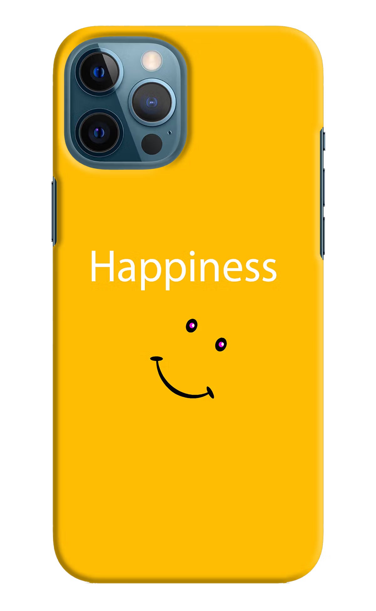 Happiness With Smiley iPhone 12 Pro Max Hard Case Back Cover by Casekaro