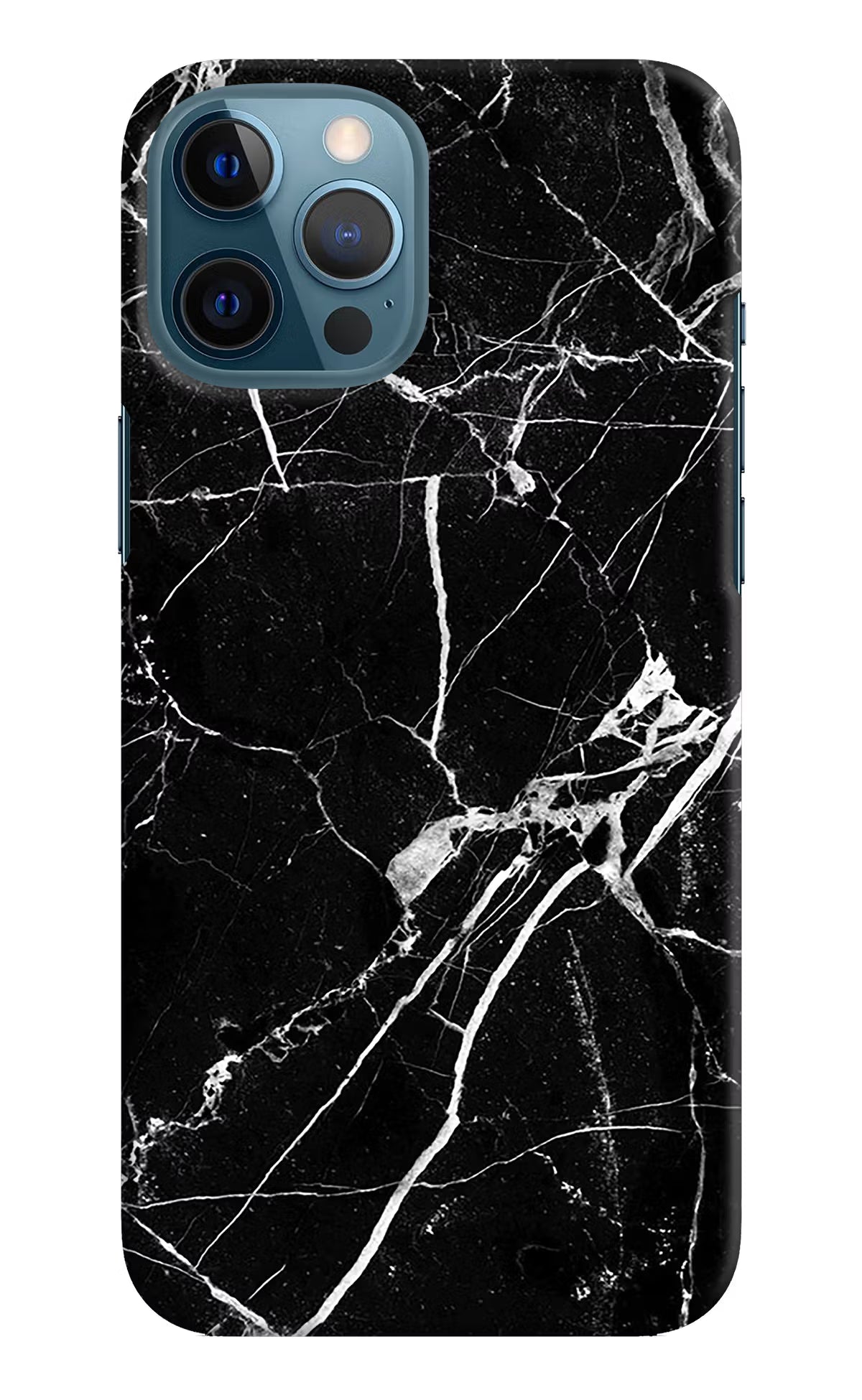 Black Marble Pattern iPhone 12 Pro Max Hard Case Back Cover by Casekaro