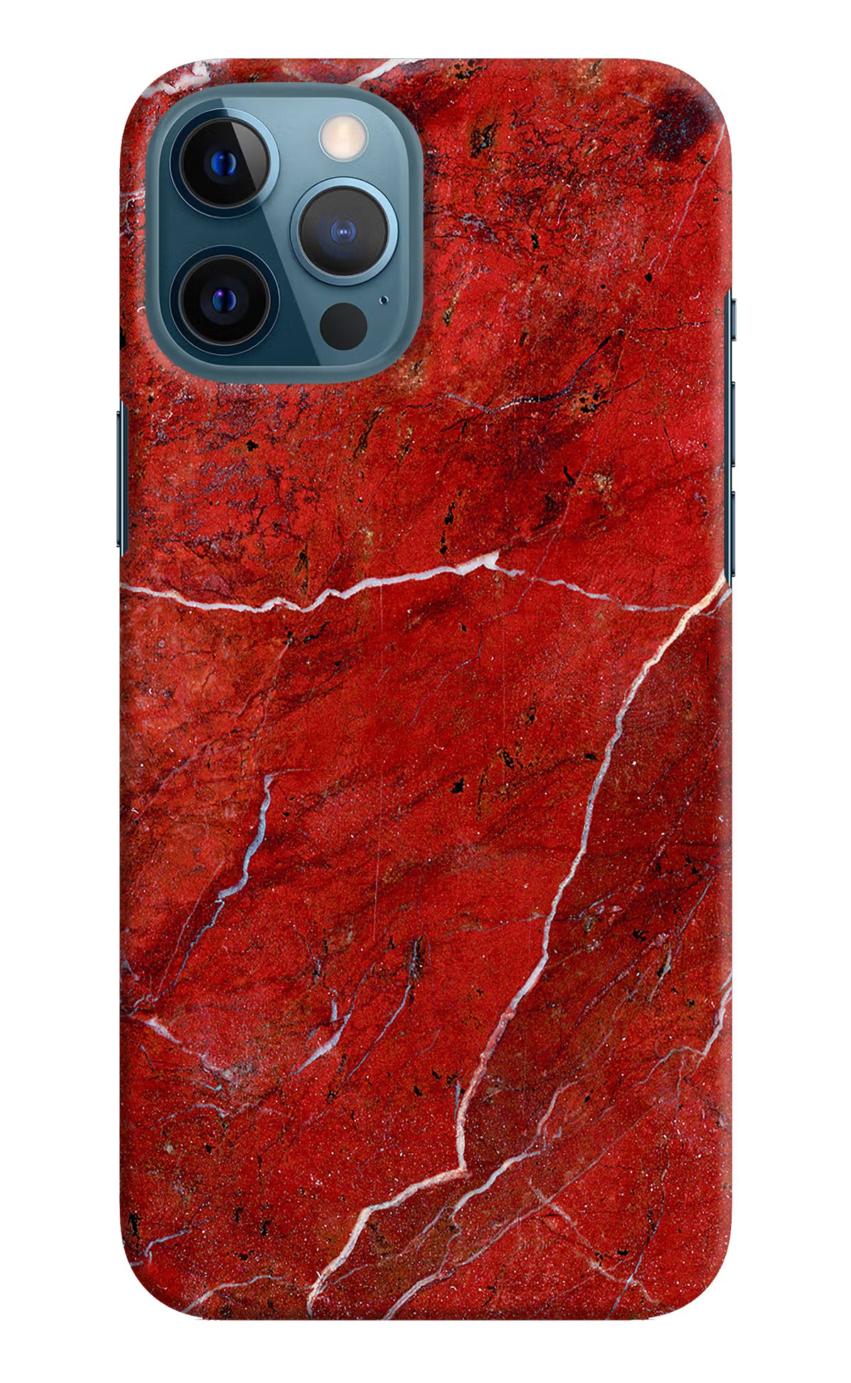 Red Marble Design iPhone 12 Pro Max Hard Case Back Cover by Casekaro