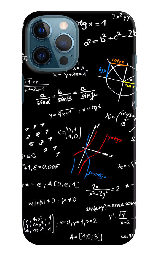 Mathematics Formula iPhone 12 Pro Max Hard Case Back Cover by Casekaro