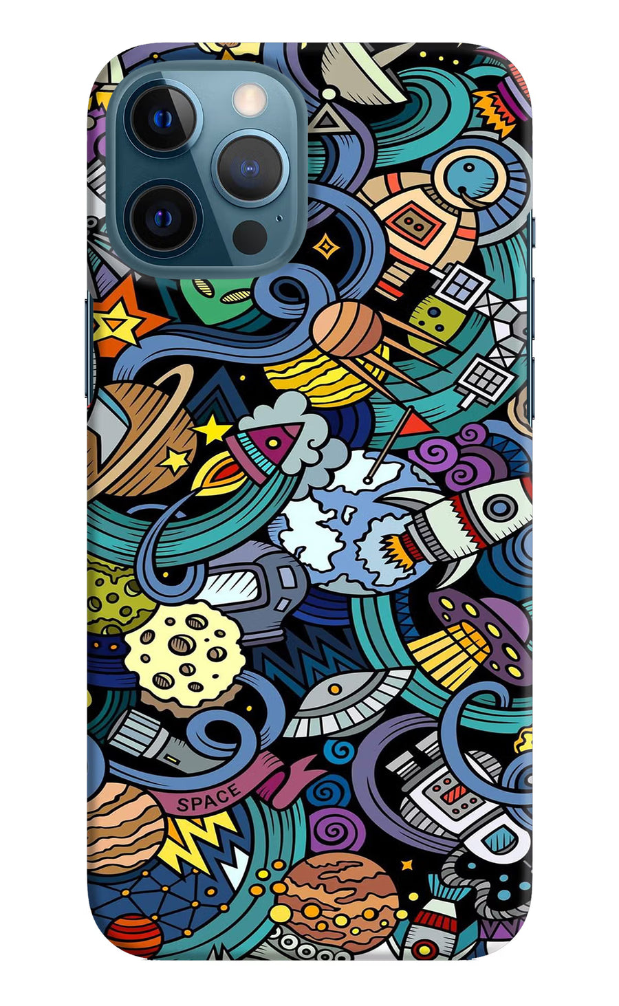 Space Abstract iPhone 12 Pro Max Back Cover, Hard case