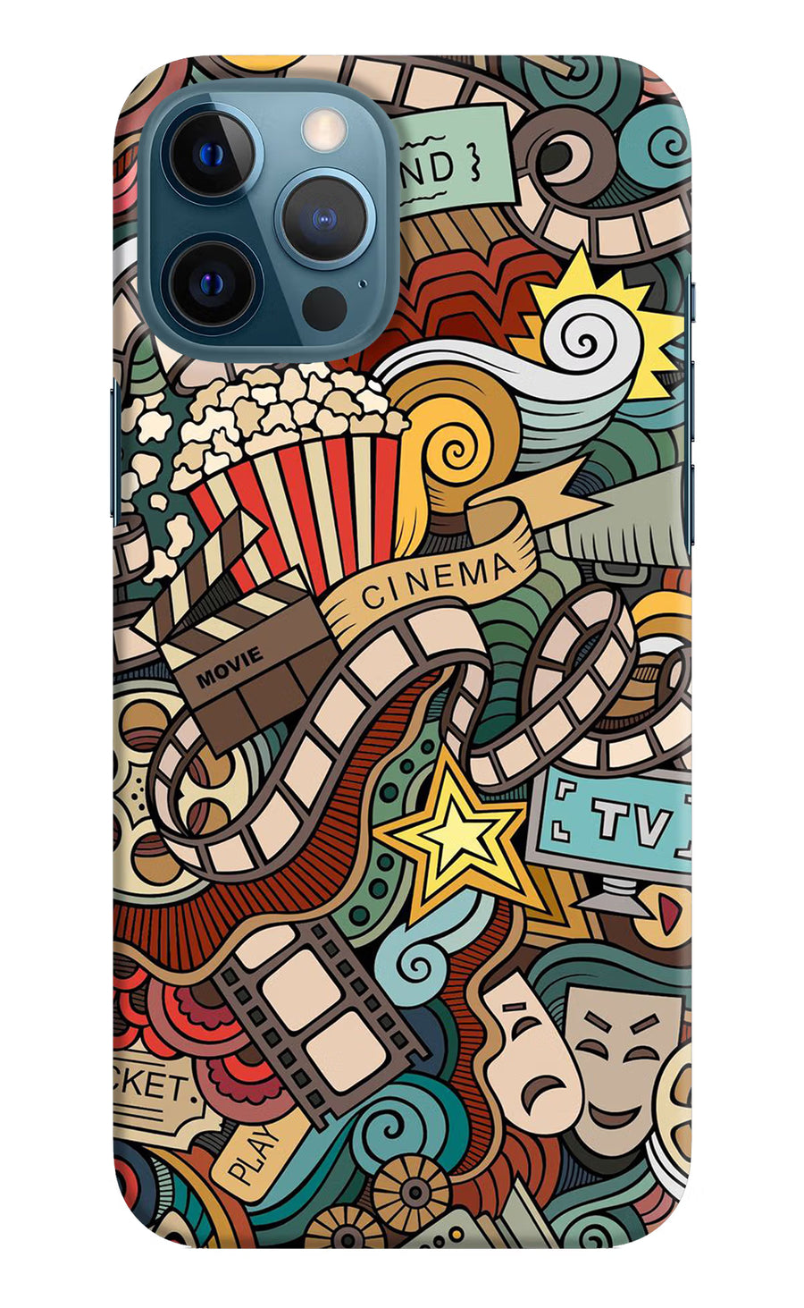 Cinema Abstract iPhone 12 Pro Max Back Cover, Hard case