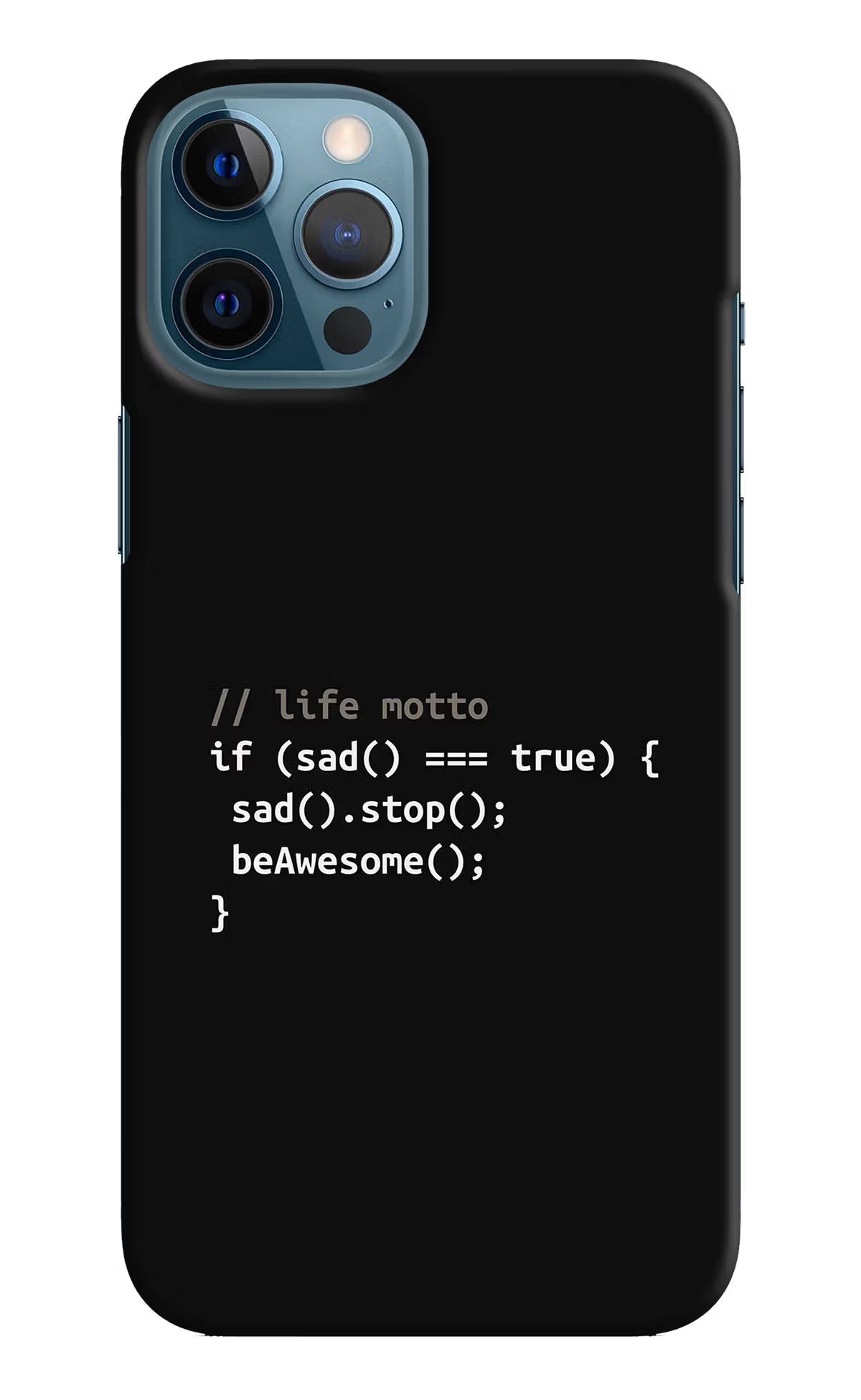 Life Motto Code iPhone 12 Pro Max Hard Case Back Cover by Casekaro