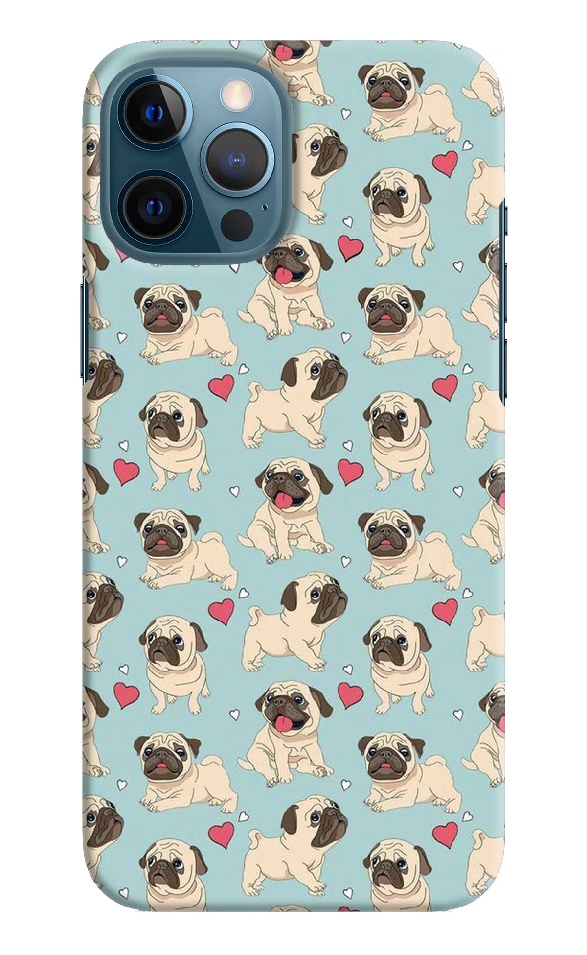 Pug Dog iPhone 12 Pro Max Hard Case Back Cover by Casekaro
