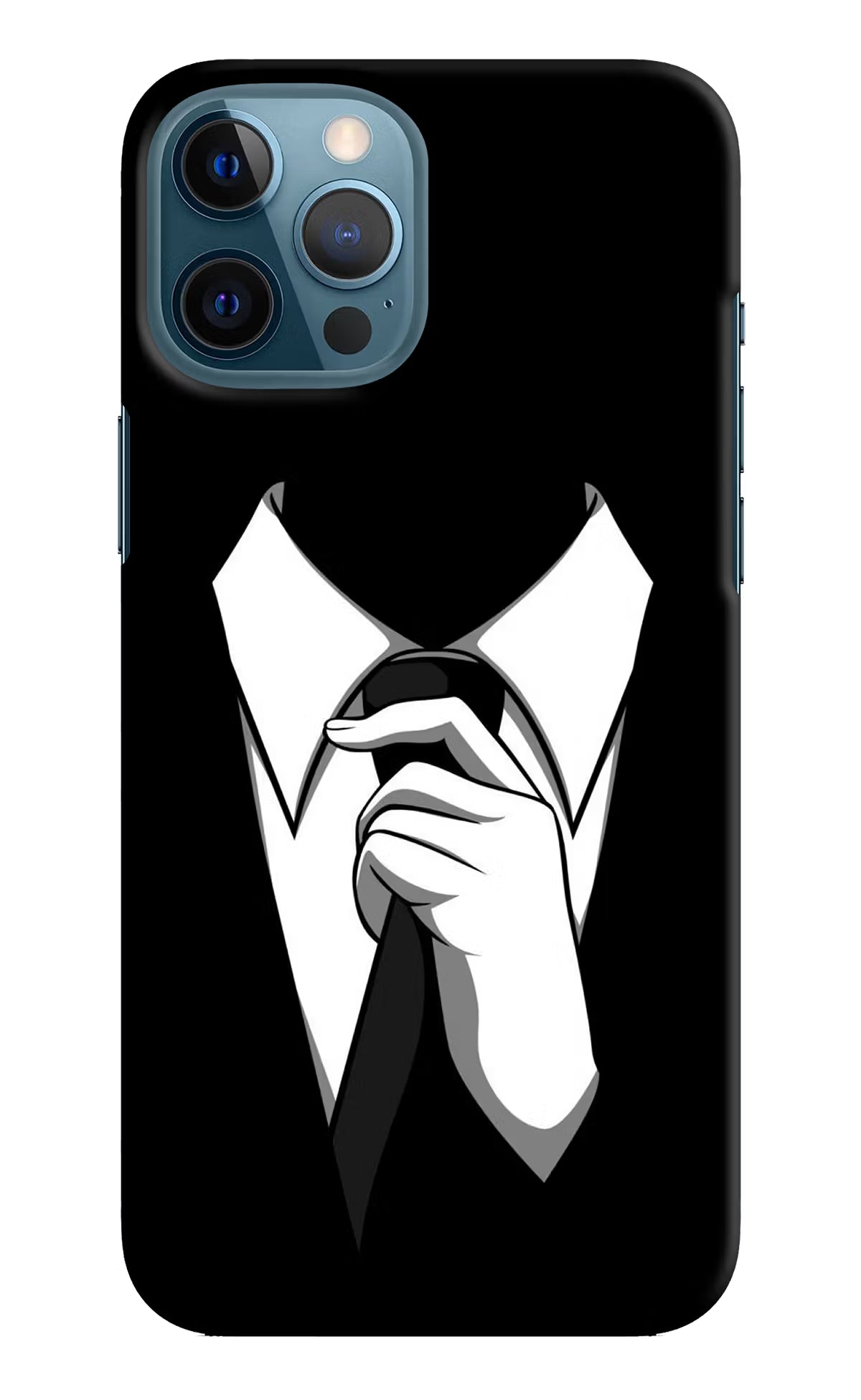 Black Tie iPhone 12 Pro Max Hard Case Back Cover by Casekaro
