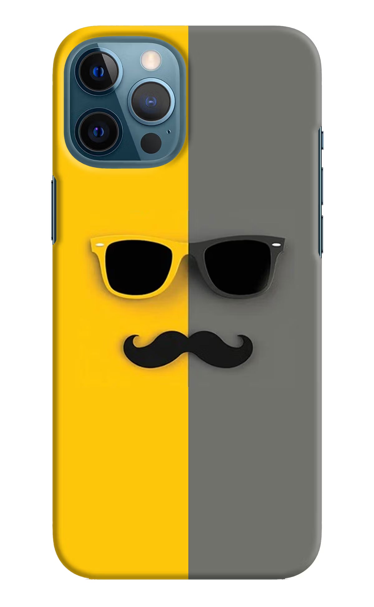 Sunglasses with Mustache iPhone 12 Pro Max Hard Case Back Cover by Casekaro
