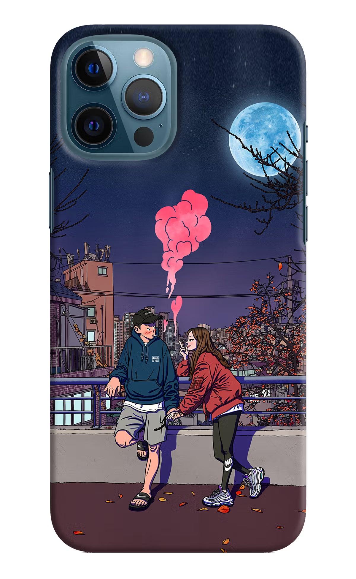 Chilling Couple iPhone 12 Pro Max Hard Case Back Cover by Casekaro