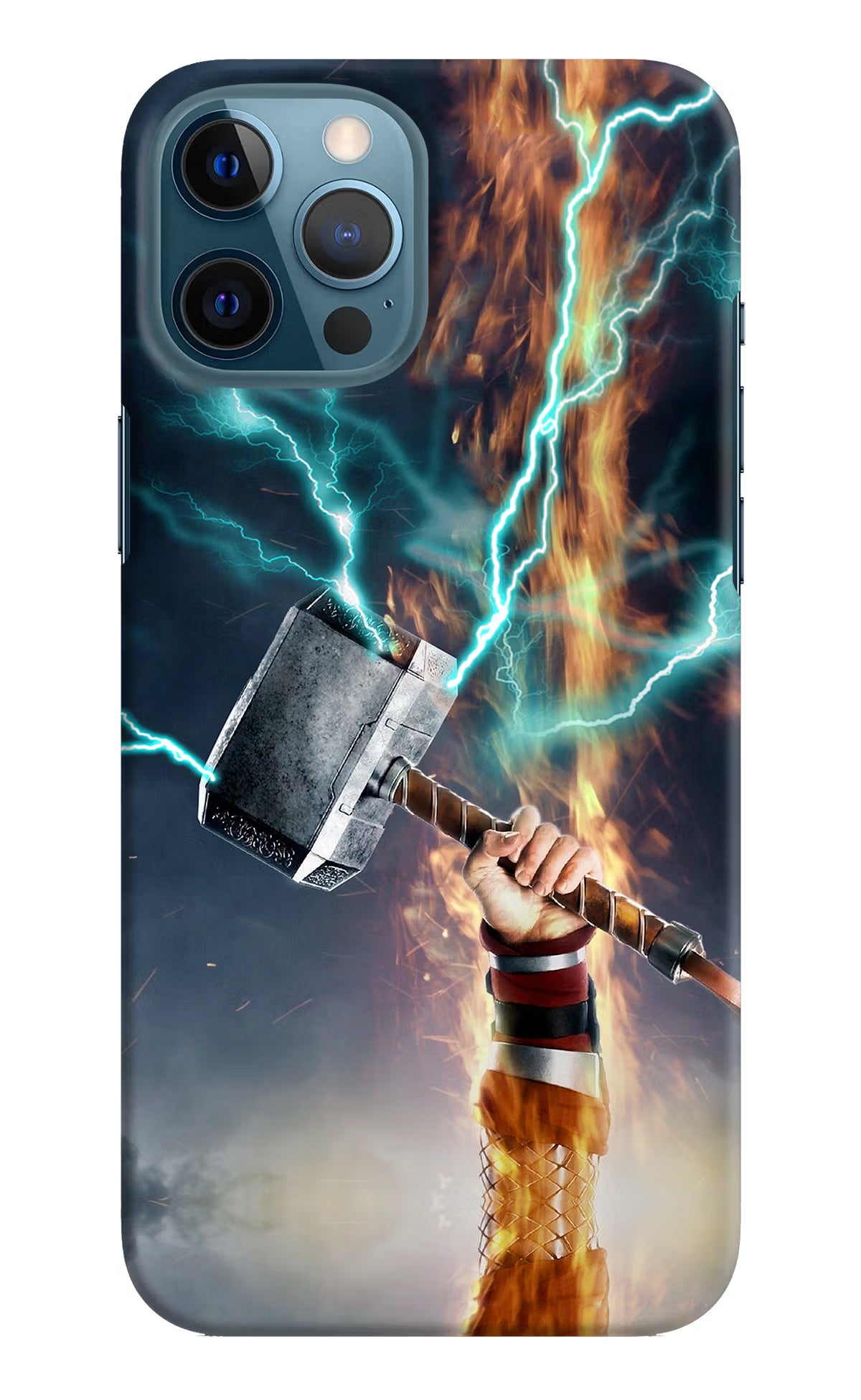 Thor Hammer Mjolnir iPhone 12 Pro Max Hard Case Back Cover by Casekaro