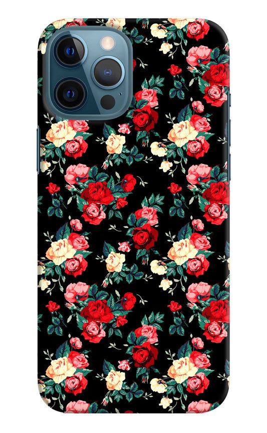 Rose Pattern iPhone 12 Pro Max Hard Case Back Cover by Casekaro