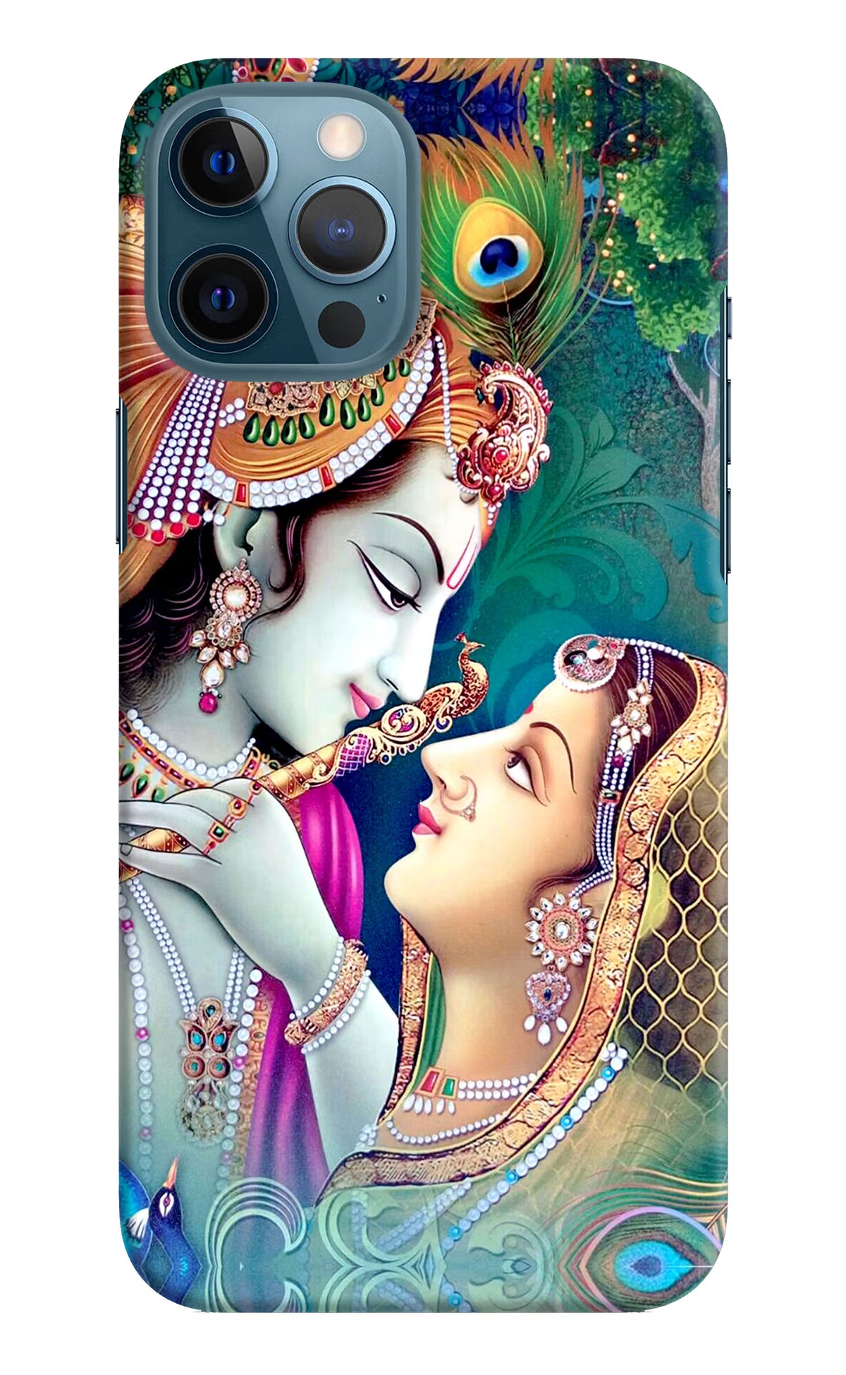 Lord Radha Krishna iPhone 12 Pro Max Hard Case Back Cover by Casekaro