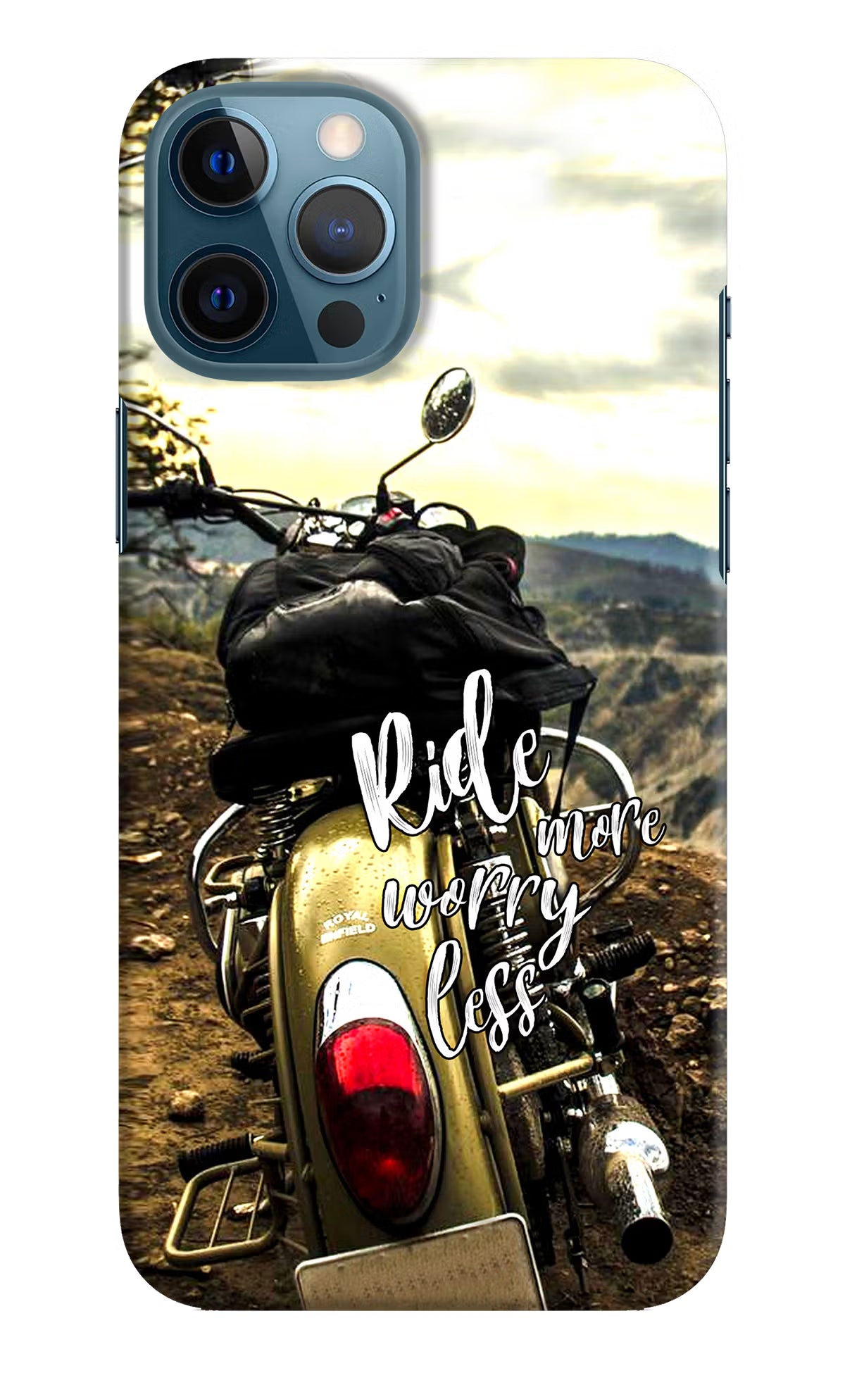 Ride More Worry Less iPhone 12 Pro Max Hard Case Back Cover by Casekaro