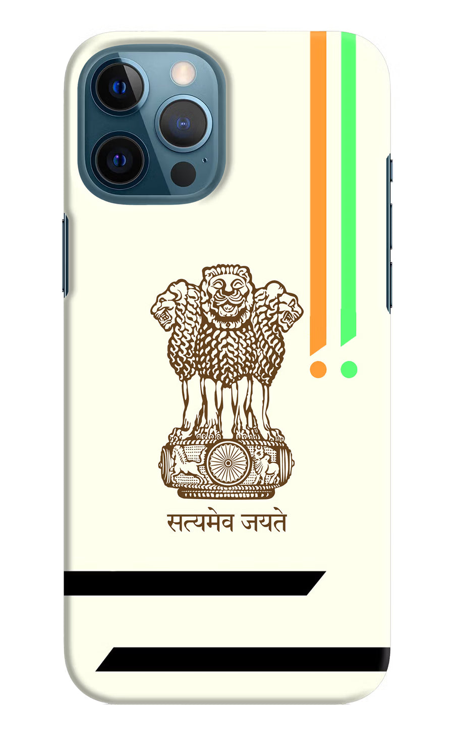 Satyamev Jayate Brown Logo iPhone 12 Pro Max Back Cover, Hard case