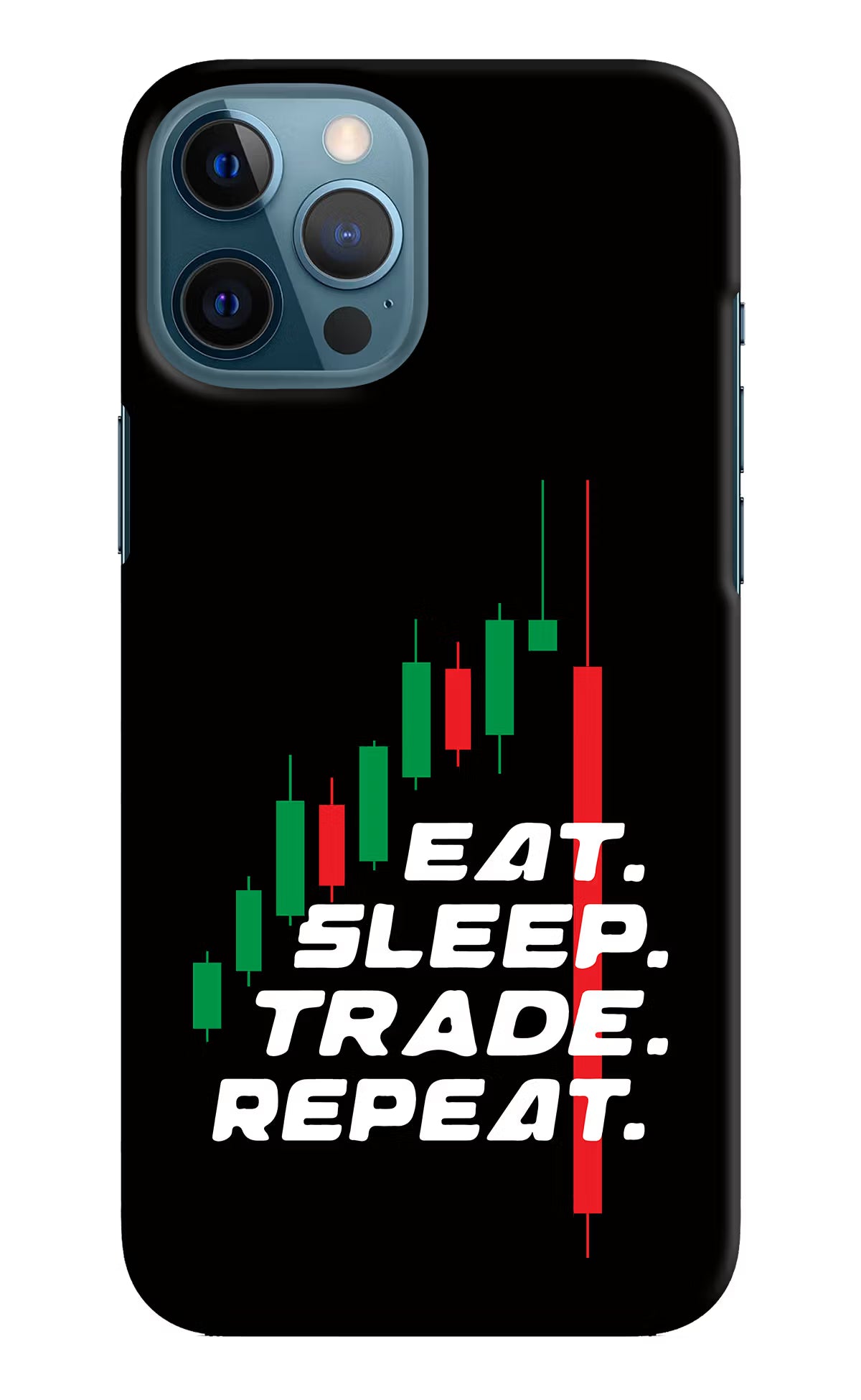 Eat Sleep Trade Repeat iPhone 12 Pro Max Hard Case Back Cover by Casekaro