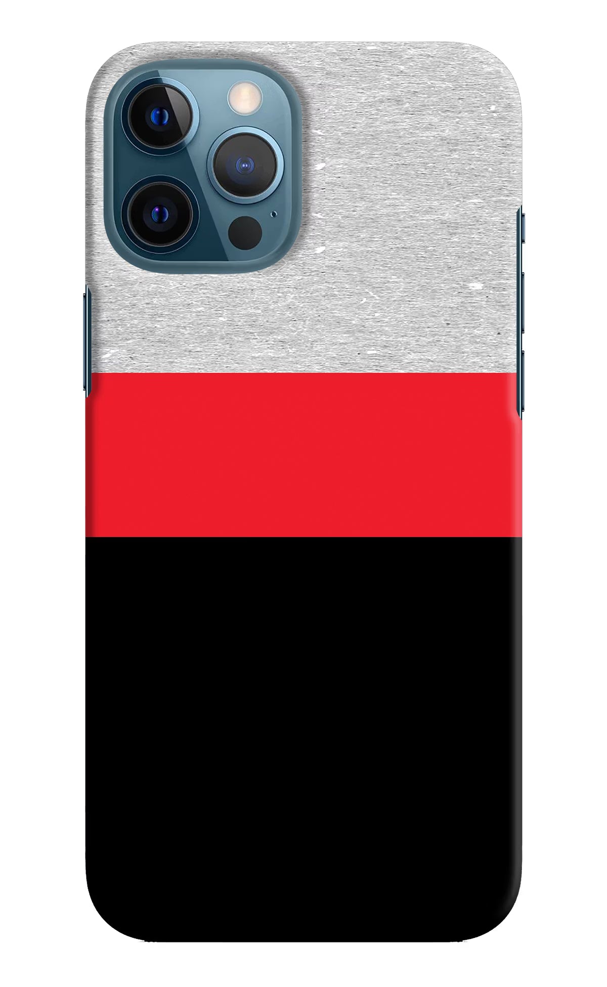 Tri Color Pattern iPhone 12 Pro Max Hard Case Back Cover by Casekaro