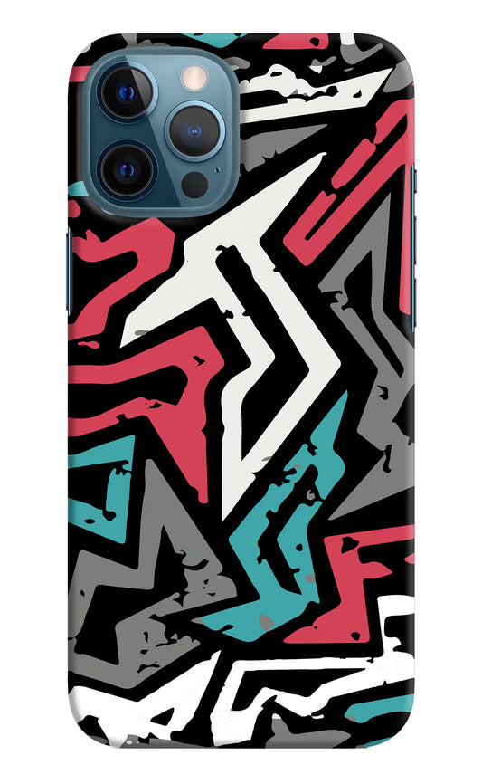 Geometric Graffiti iPhone 12 Pro Max Hard Case Back Cover by Casekaro