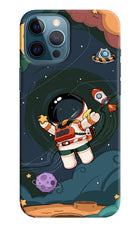 Cartoon Astronaut iPhone 12 Pro Max Hard Case Back Cover by Casekaro