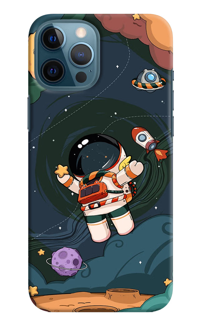Cartoon Astronaut iPhone 12 Pro Max Hard Case Back Cover by Casekaro