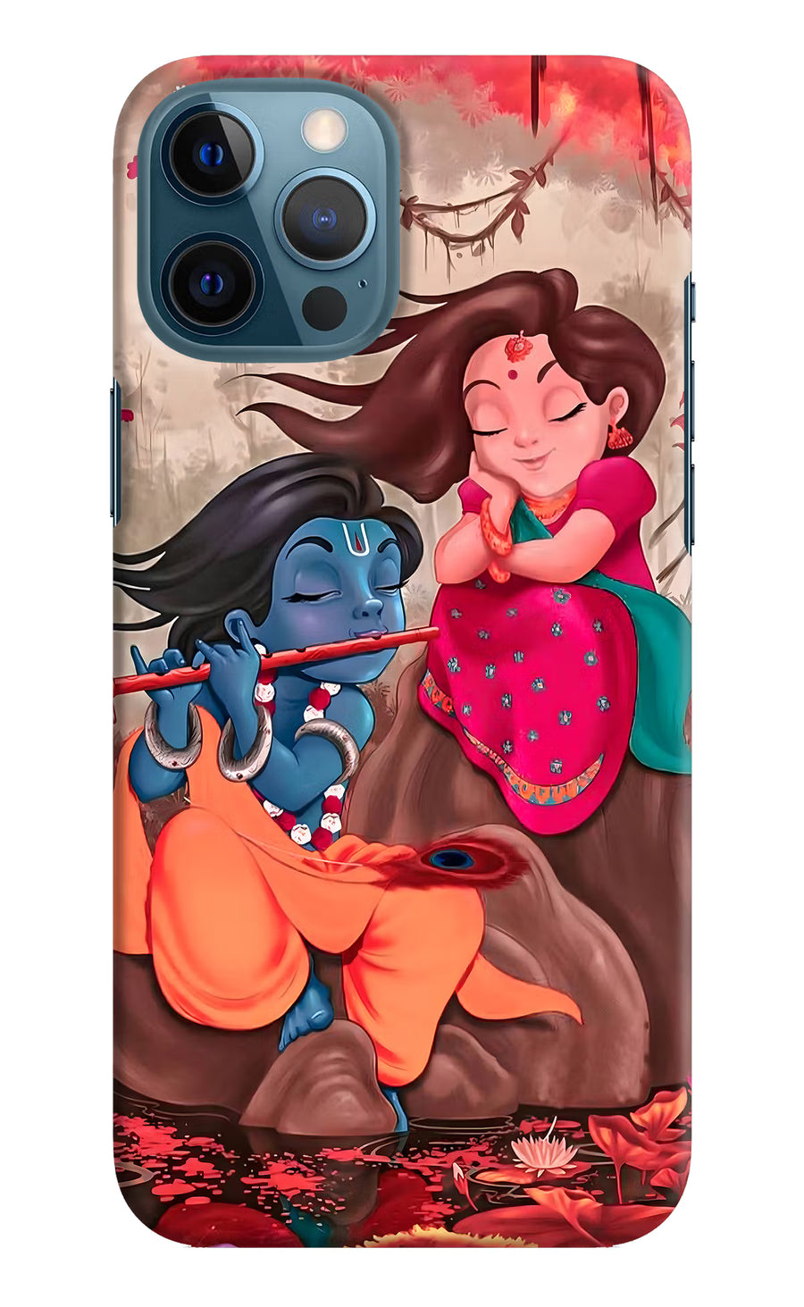 Radhe Krishna iPhone 12 Pro Max Back Cover, Hard case