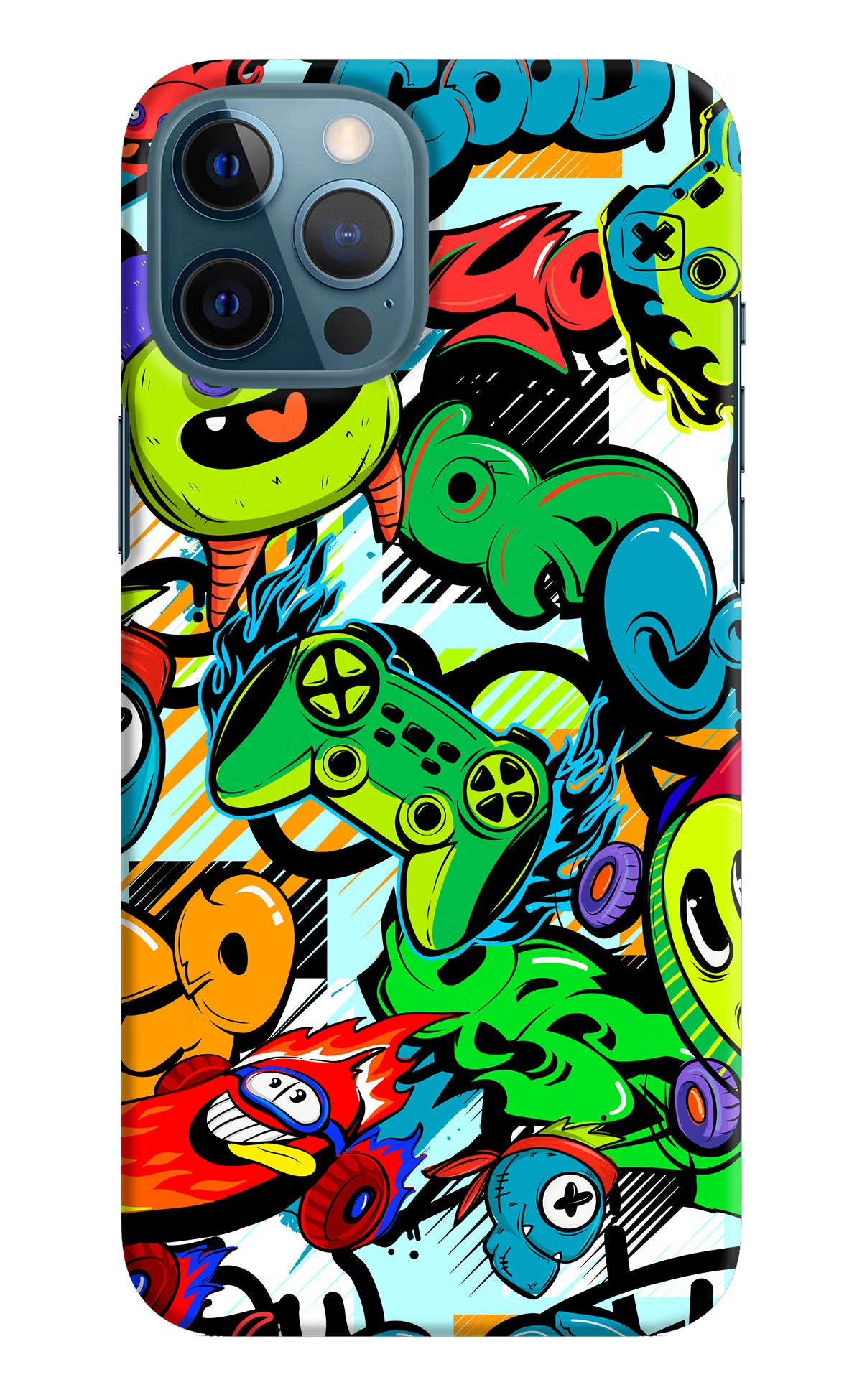 Game Doodle iPhone 12 Pro Max Hard Case Back Cover by Casekaro
