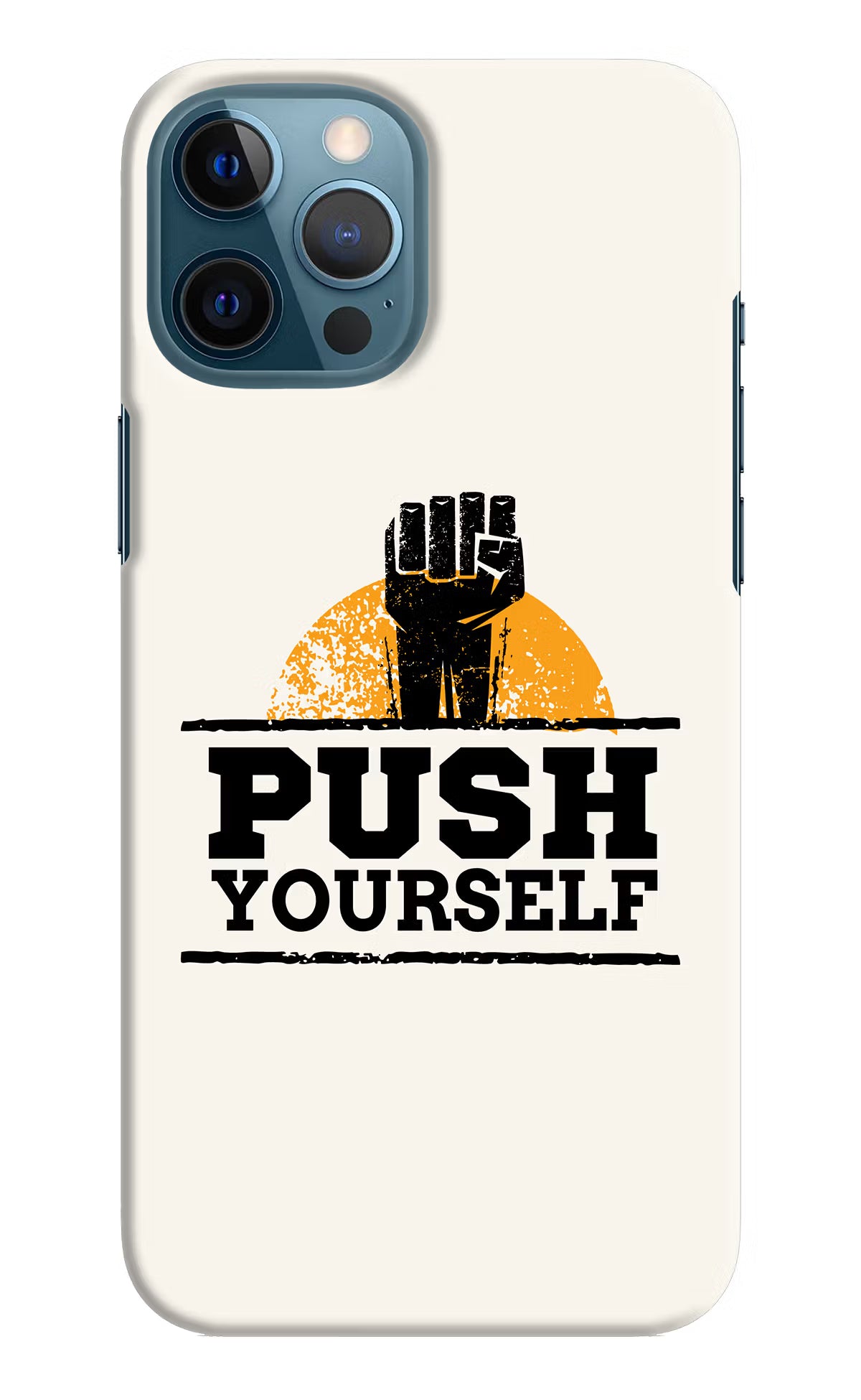 Push Yourself iPhone 12 Pro Max Hard Case Back Cover by Casekaro