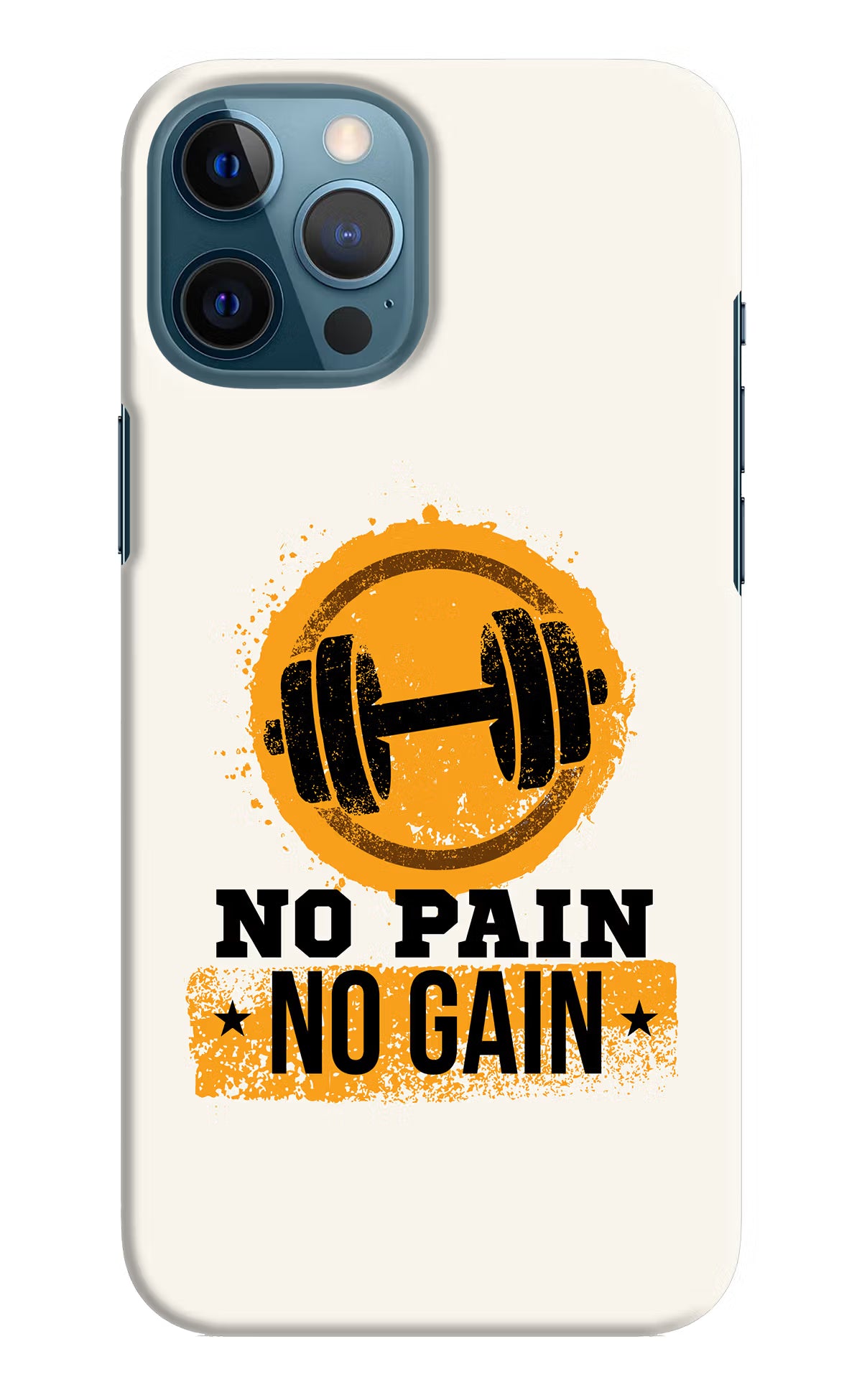 No Pain No Gain iPhone 12 Pro Max Hard Case Back Cover by Casekaro