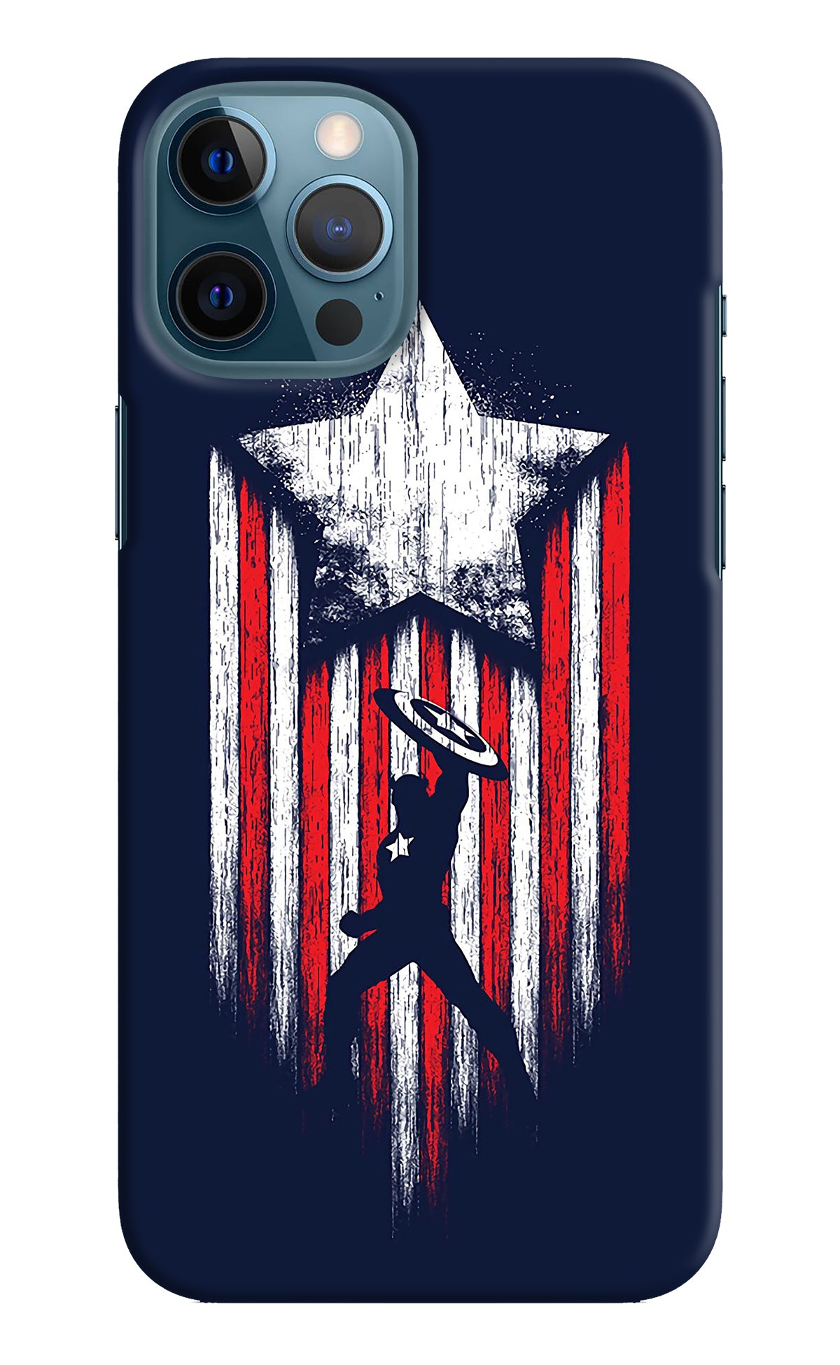 Captain America Marvel Art iPhone 12 Pro Max Back Cover