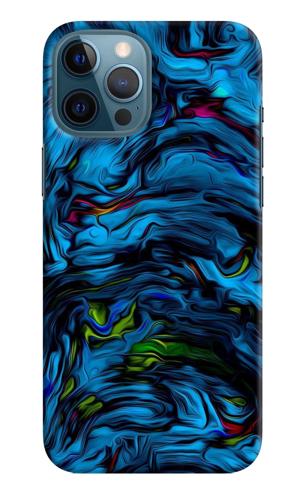 Dark Blue Abstract iPhone 12 Pro Max Back Cover