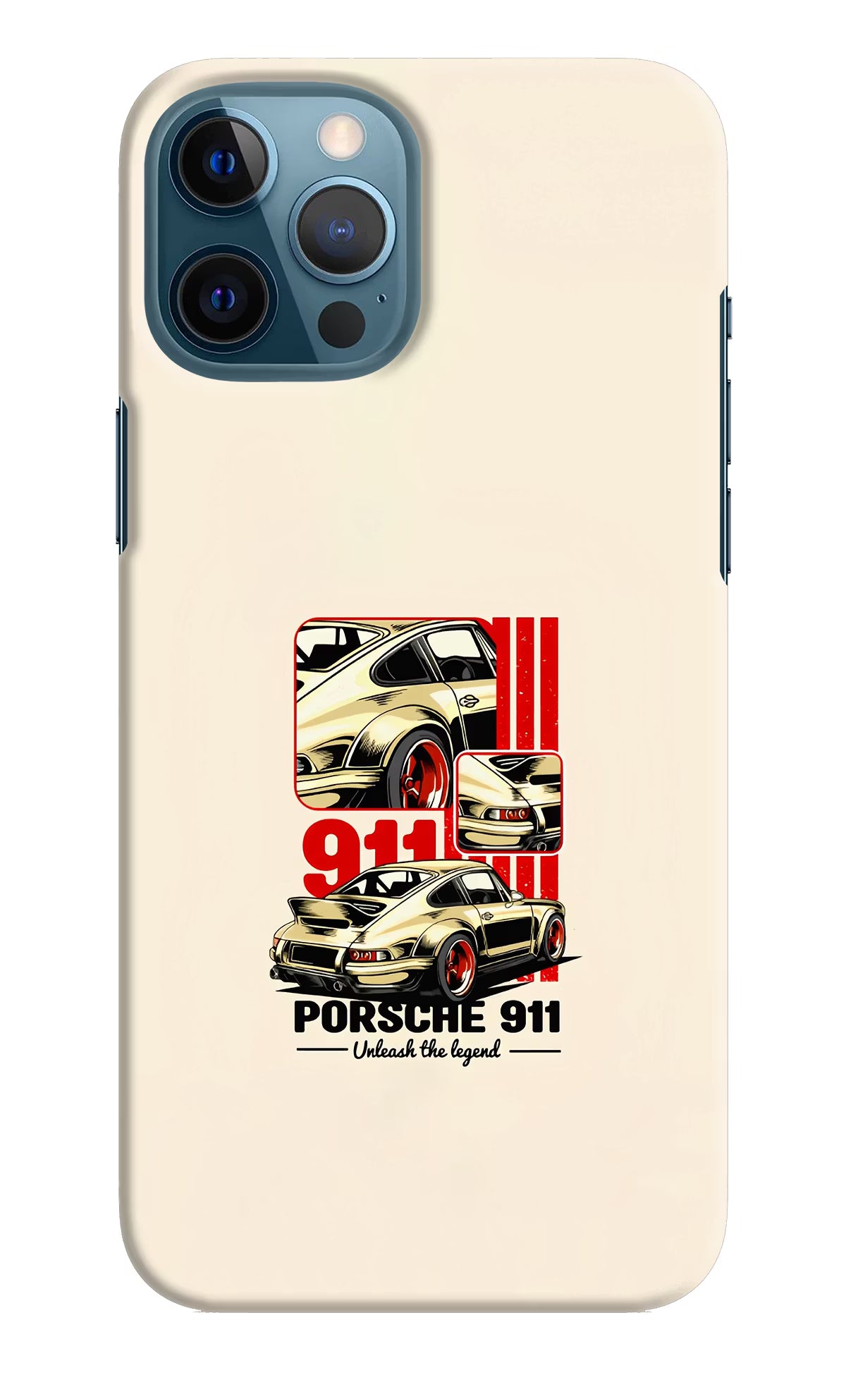 Classic Porsche 911 iPhone 12 Pro Max Hard Case Back Cover by Casekaro