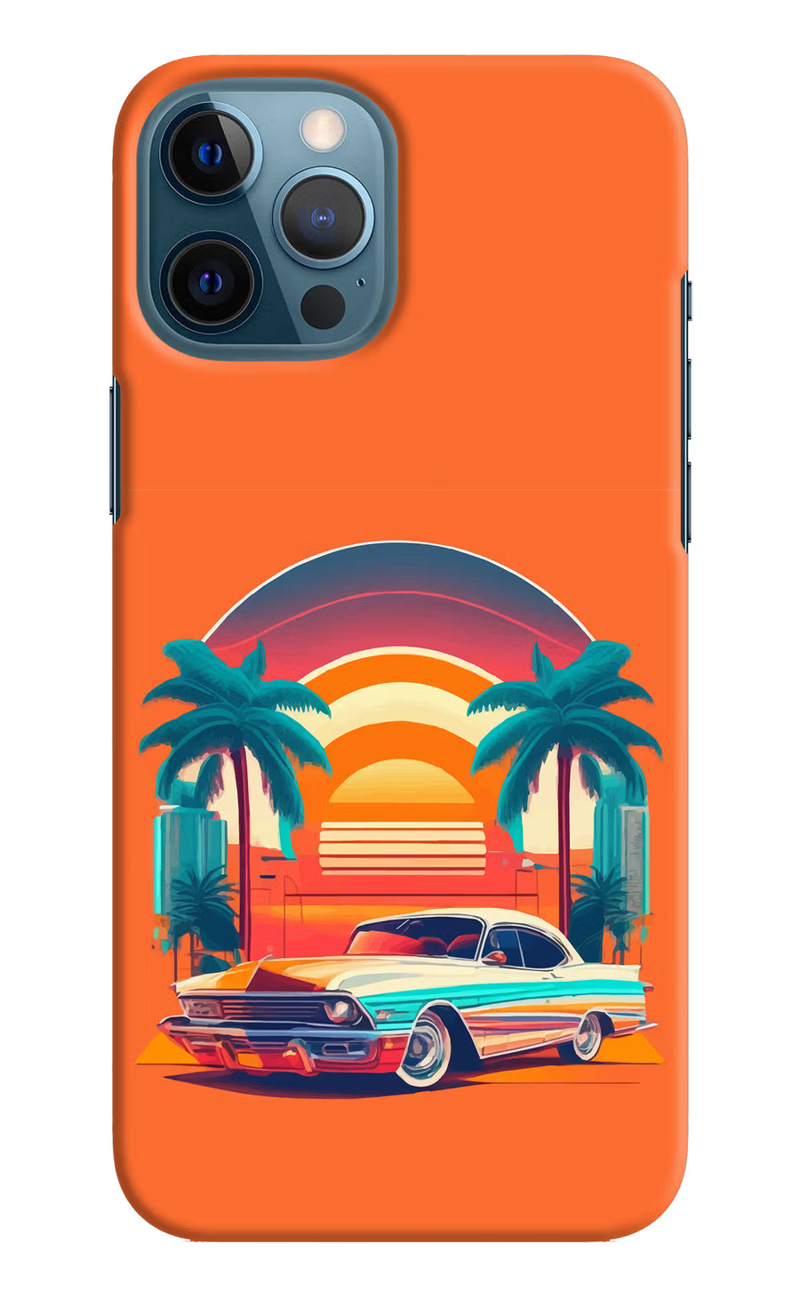 Palm Drive 80s iPhone 12 Pro Max Back Cover, Hard case