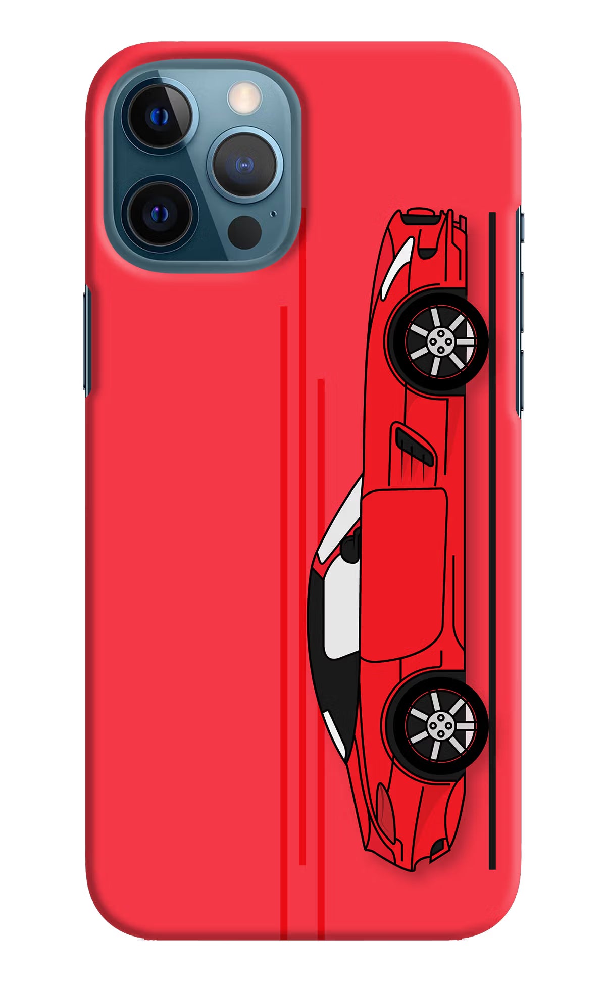 Red Velocity iPhone 12 Pro Max Hard Case Back Cover by Casekaro