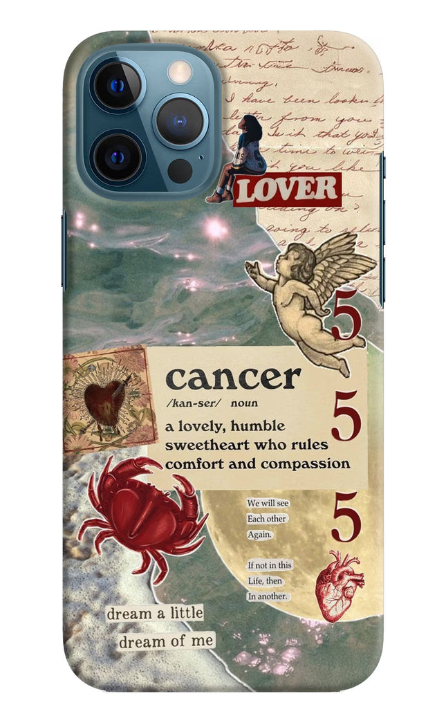Cancer Zodiac iPhone 12 Pro Max Hard Case Back Cover by Casekaro