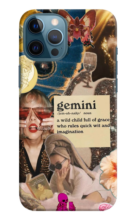 Gemini Zodiac iPhone 12 Pro Max Hard Case Back Cover by Casekaro