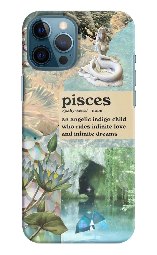 Pisces Zodiac iPhone 12 Pro Max Hard Case Back Cover by Casekaro