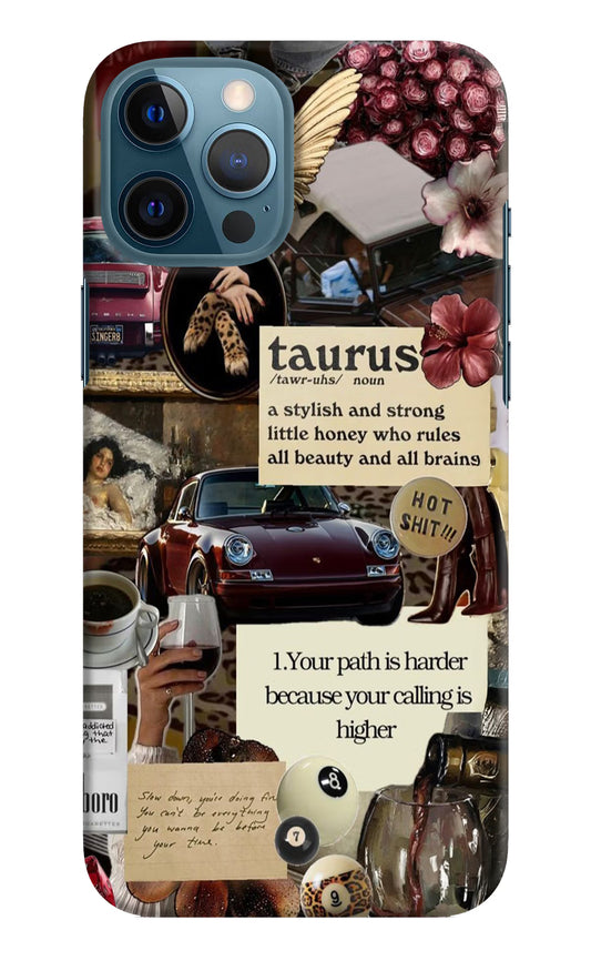 Taurus Zodiac iPhone 12 Pro Max Hard Case Back Cover by Casekaro